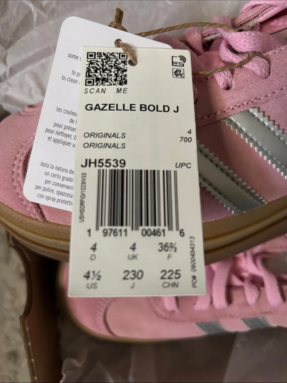 adidas Gazelle Bold Pink Suede Sneakers with Silver Stripes and Gum Sole